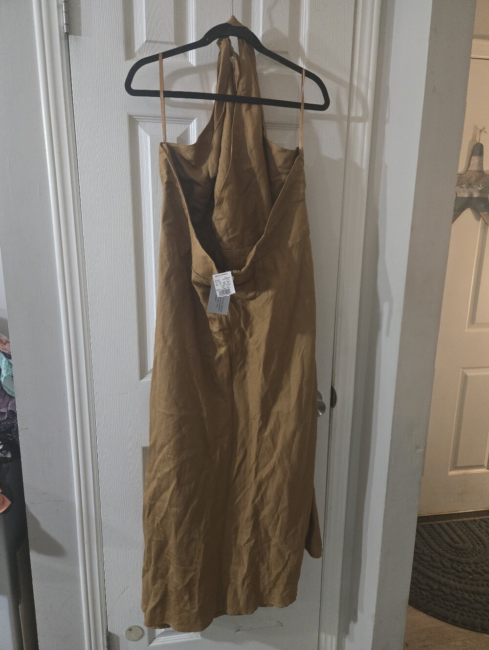 Nwt Sz 24 Linen Blend Halter Dresd - Picture 4 of 5